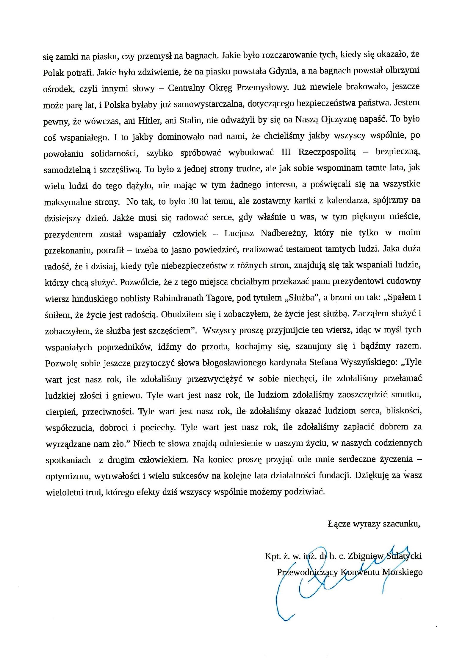 Konwent Morski str 2 gratulacje