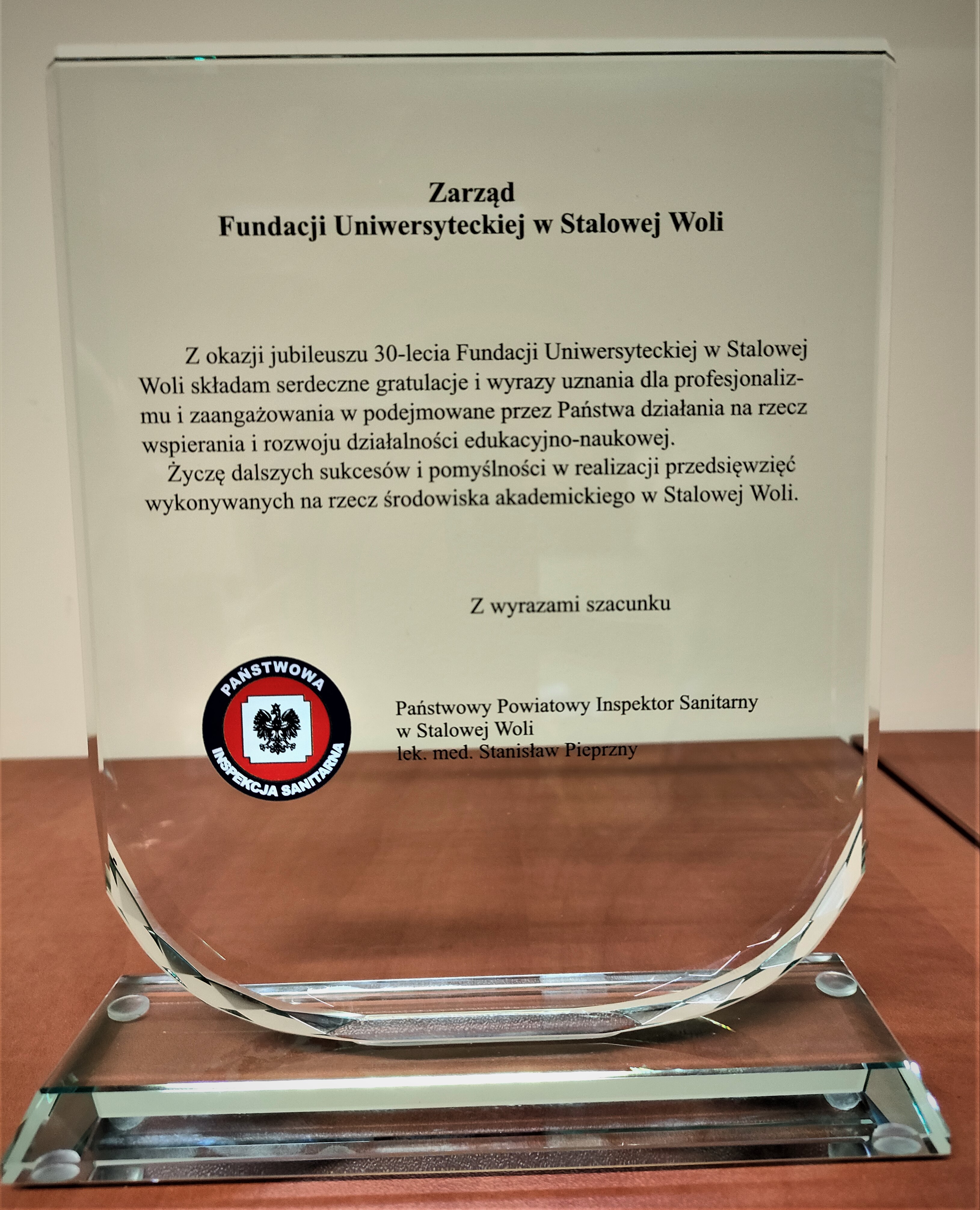 Pastwowa Inspekcja Sanitarna gratulacje