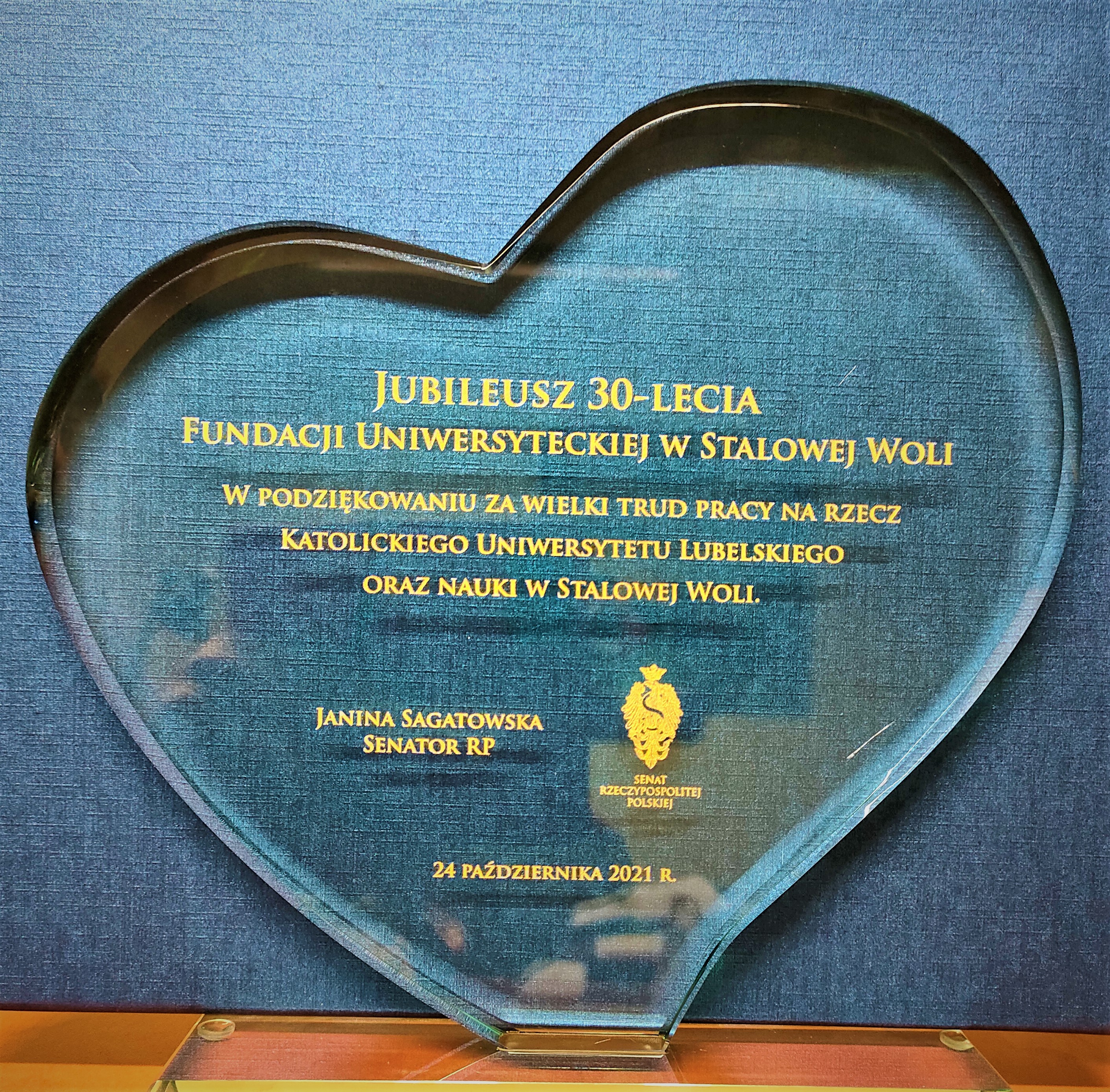 Senator J Sagatowska gratulacje