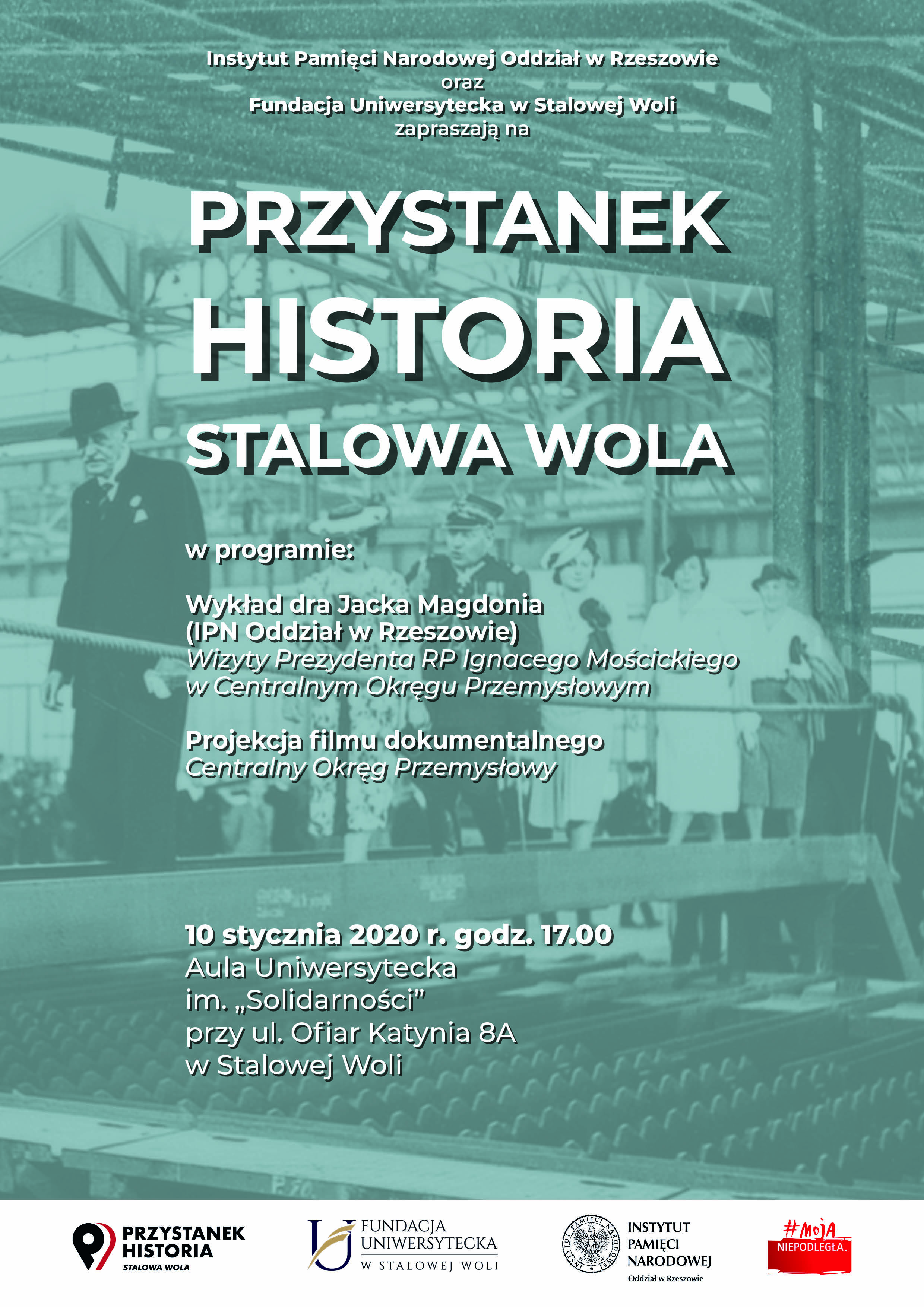 Plakat A2 Przystanek Stalowa Wola Inaugracja 10 1 2019 stycznia
